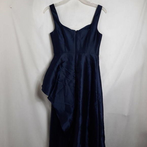Adrianna Papell Satin Maxi Dress Blue - Picture 8 of 11